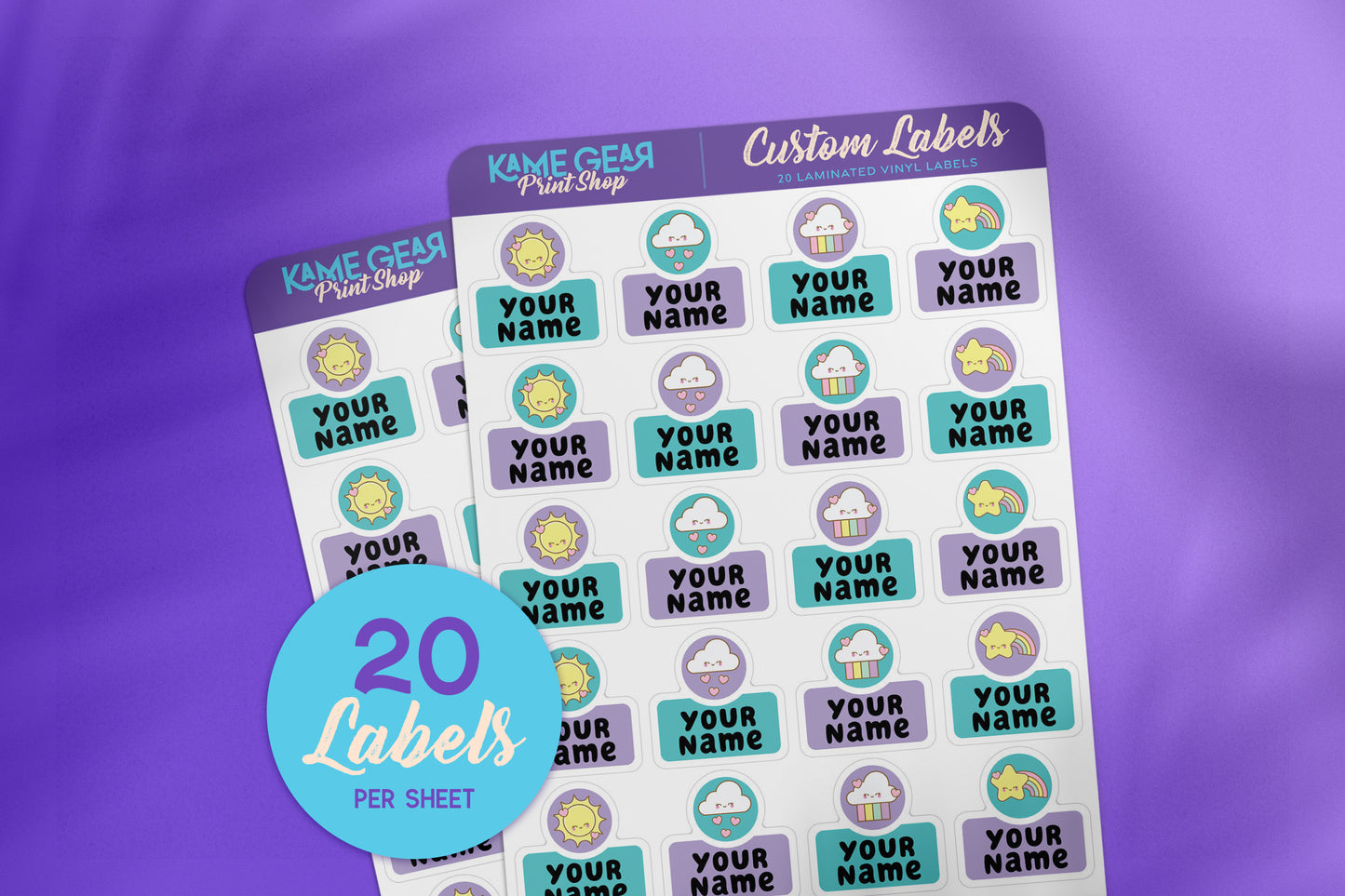 Pretty Stars - Name Labels