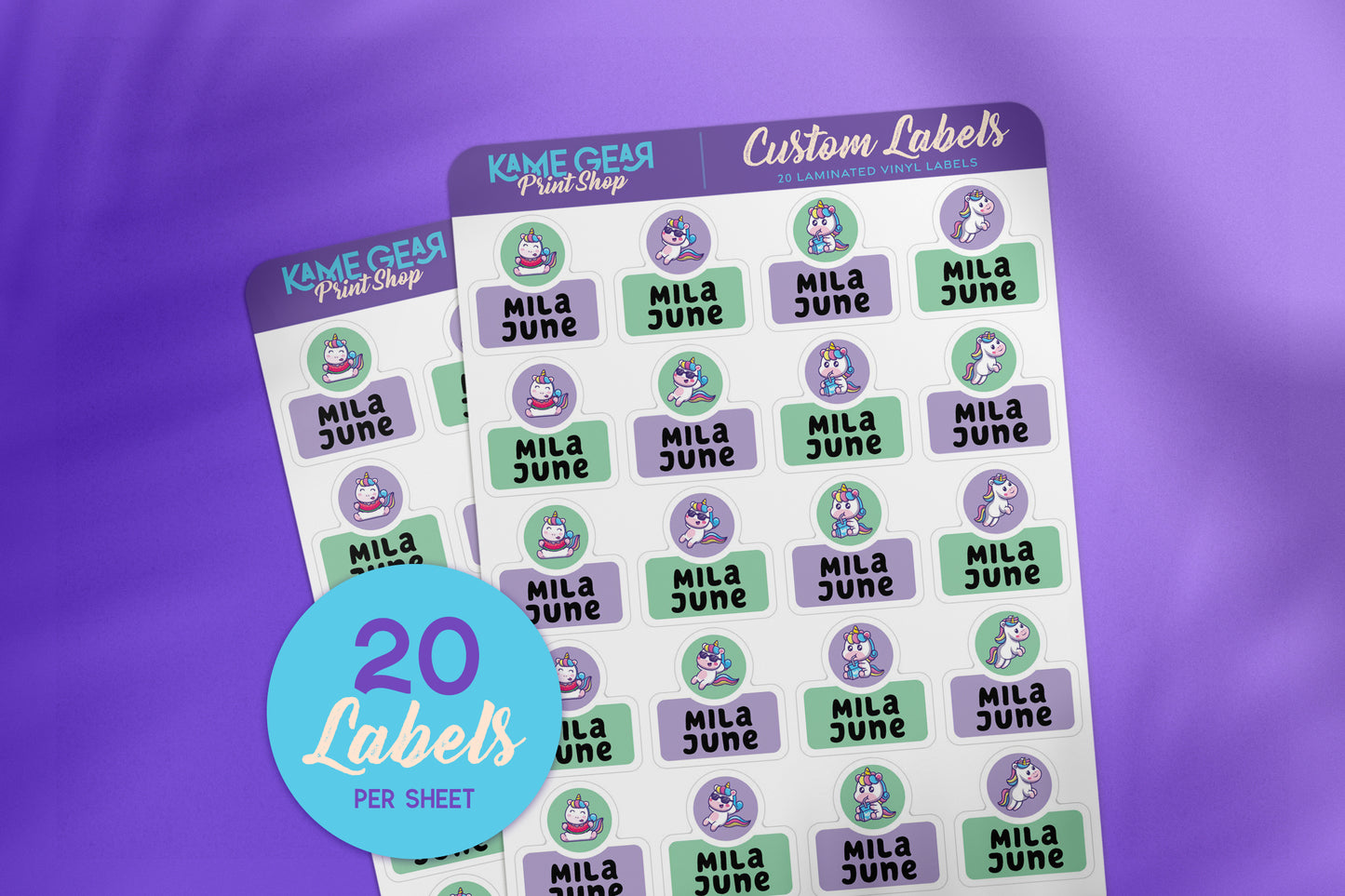 Unicorns - Name Labels