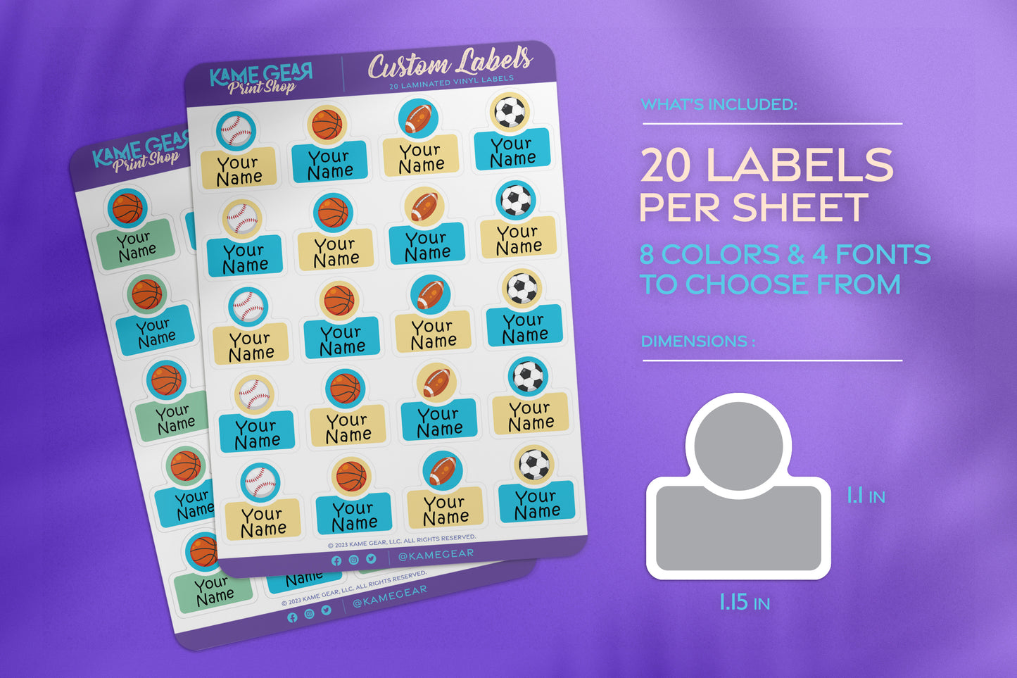 Sports - Name Labels