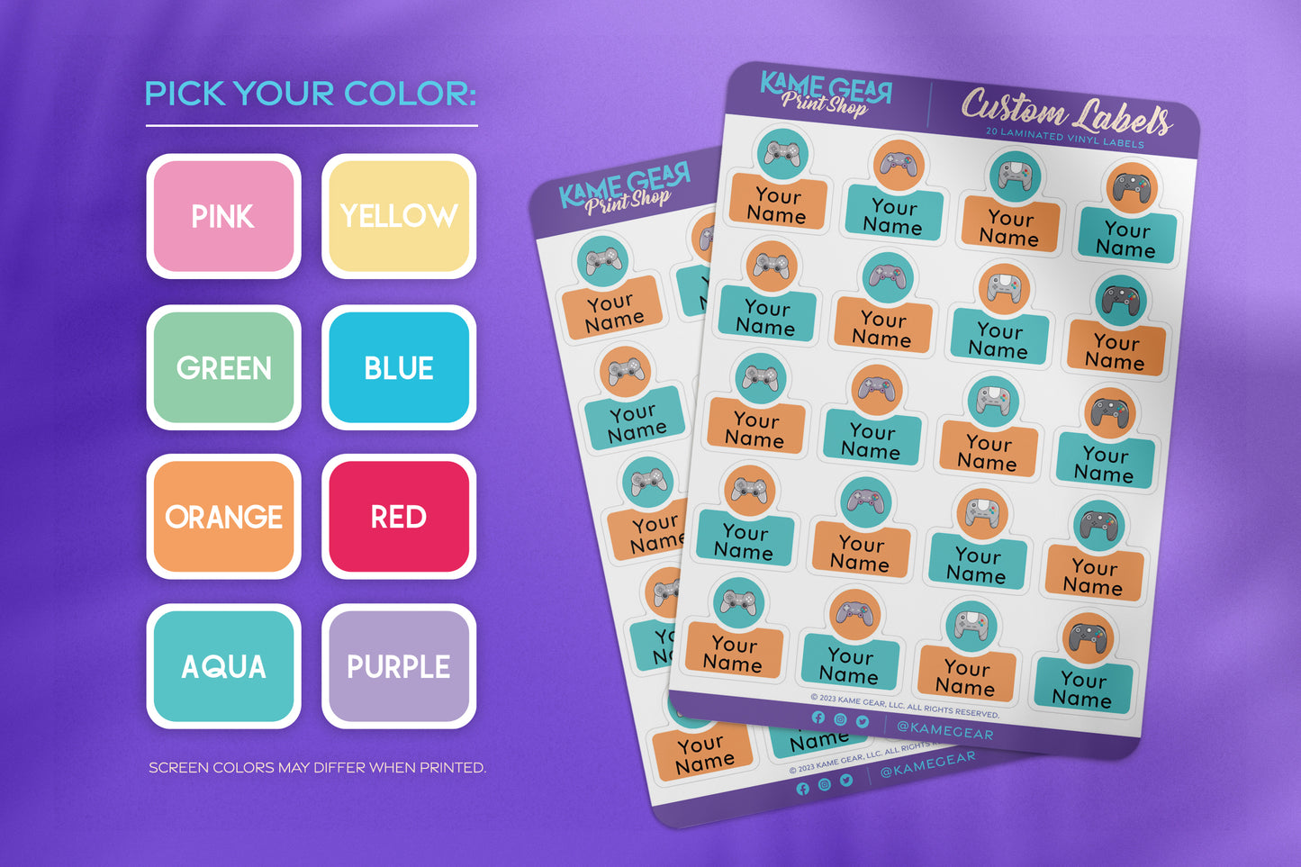 Gaming - Name Labels