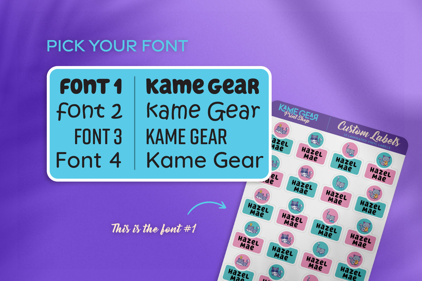 Cute Cat- Name Labels