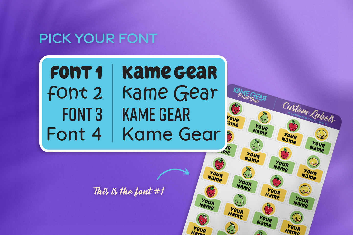 Funny Fruits - Name Labels