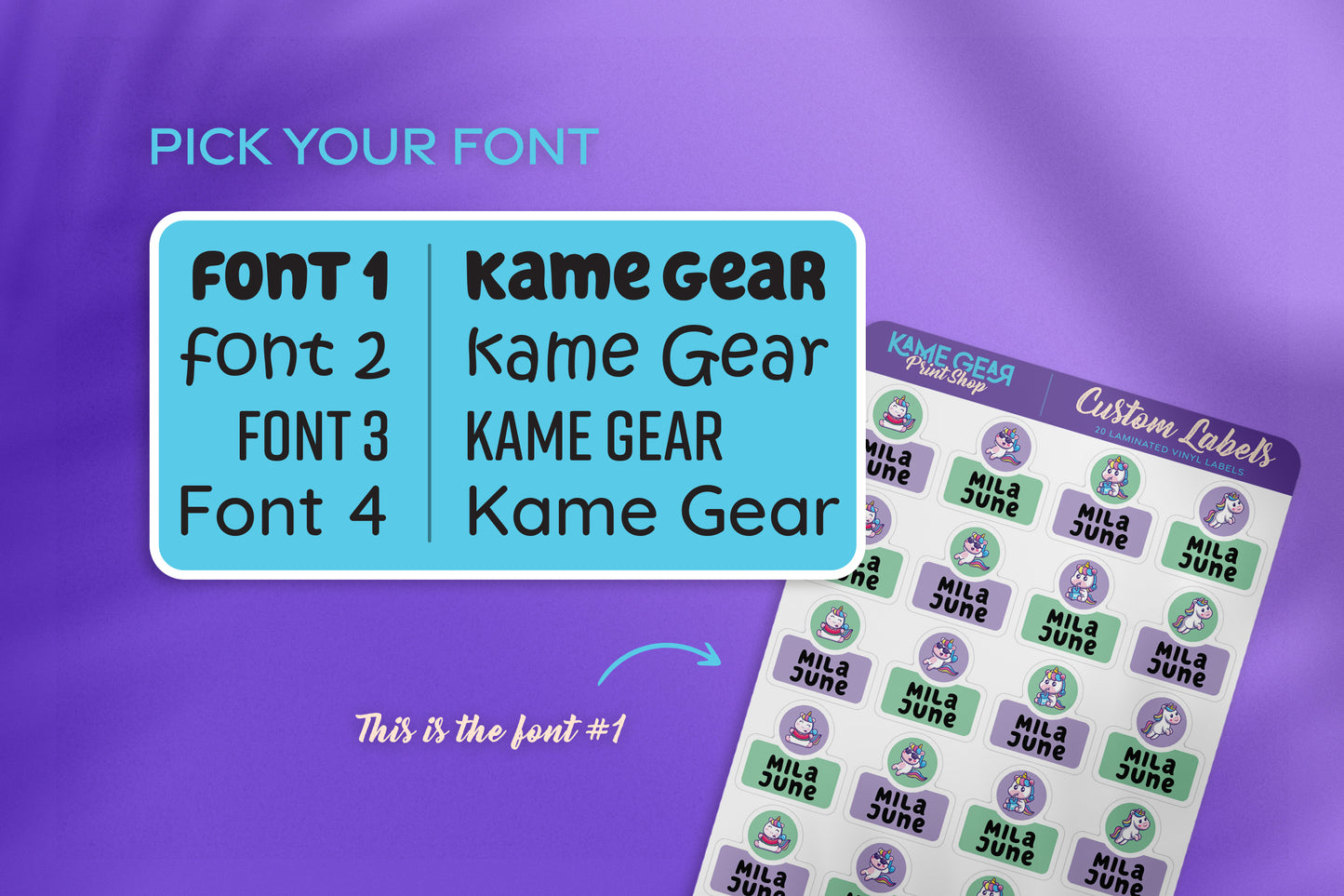 Unicorns - Name Labels