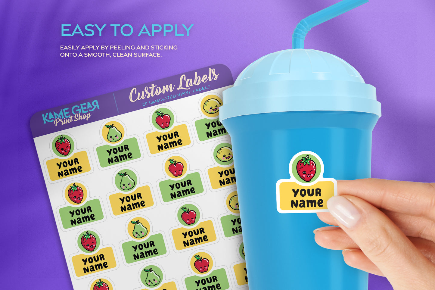 Funny Fruits - Name Labels