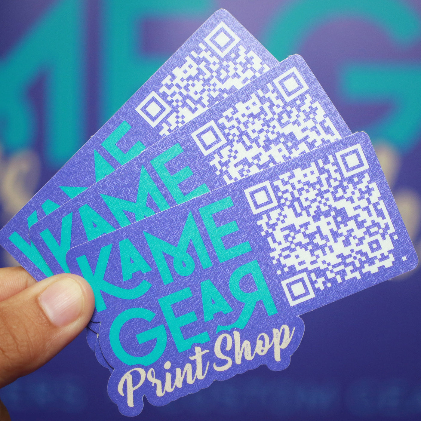 QR Code Sticker Mobile Banner