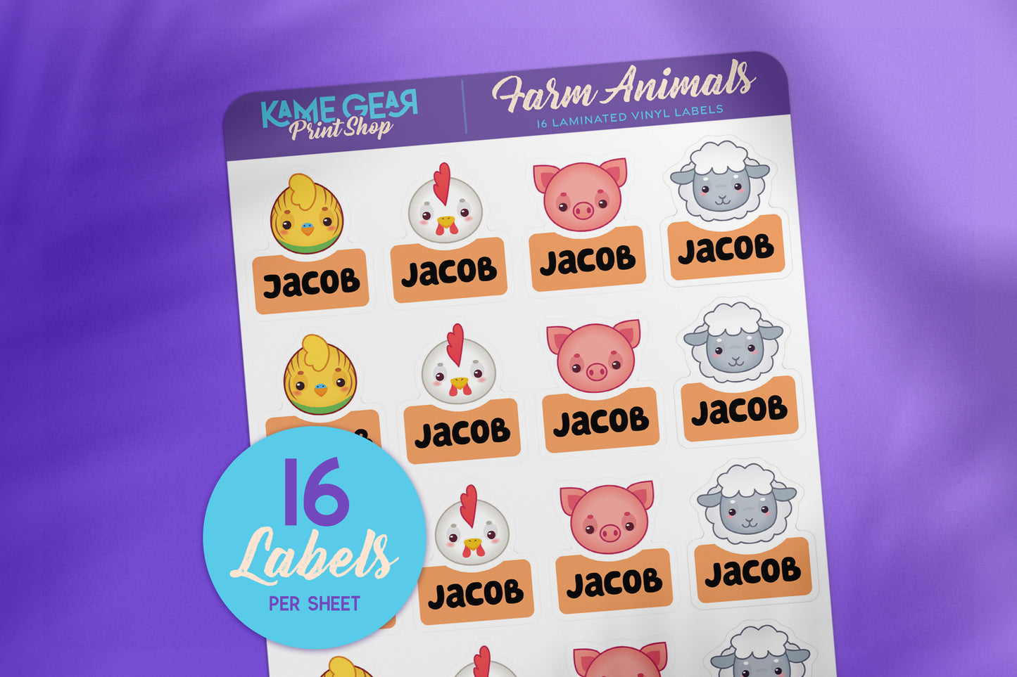 Farm Animals I - Name Labels