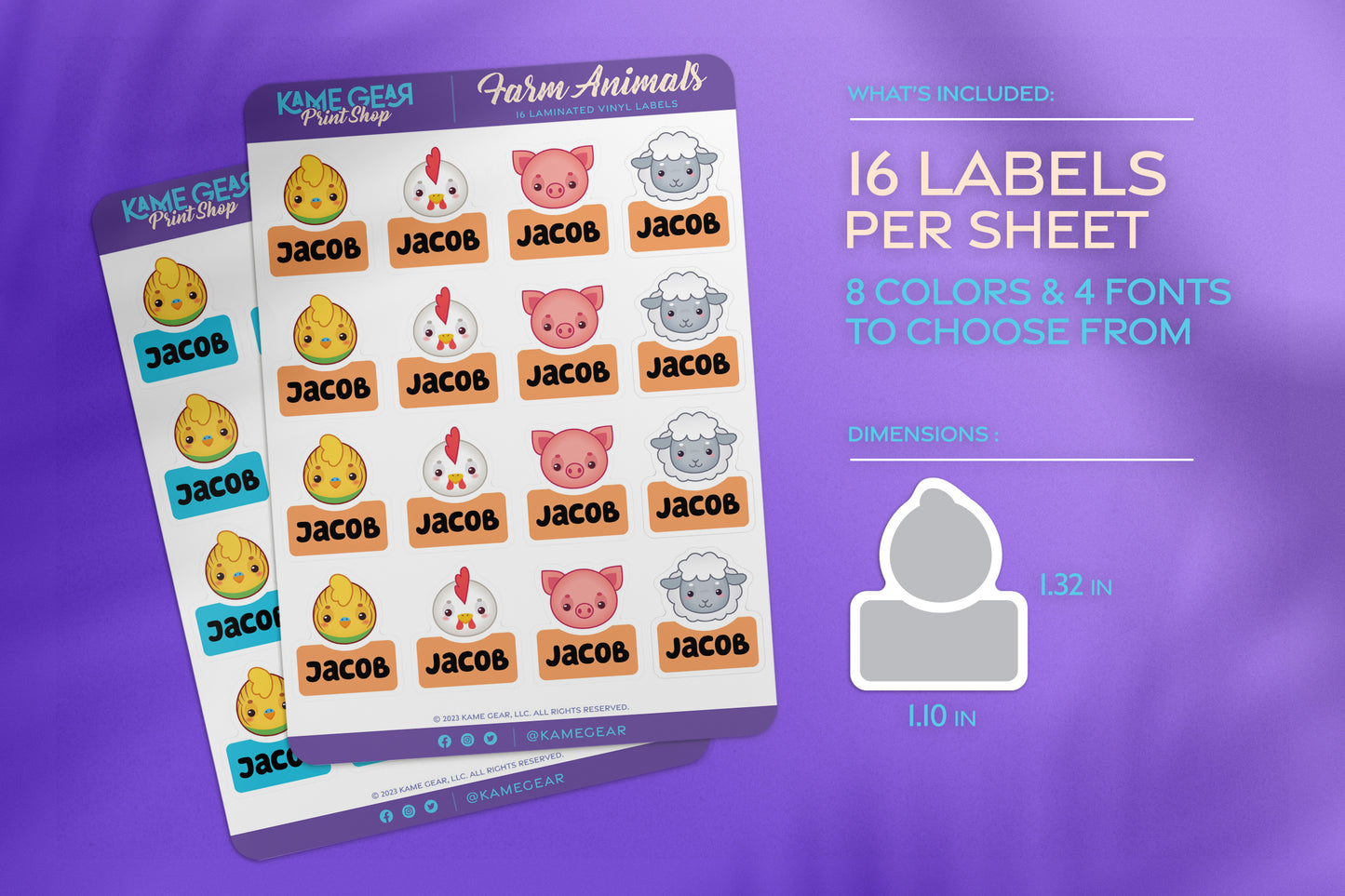 Farm Animals I - Name Labels