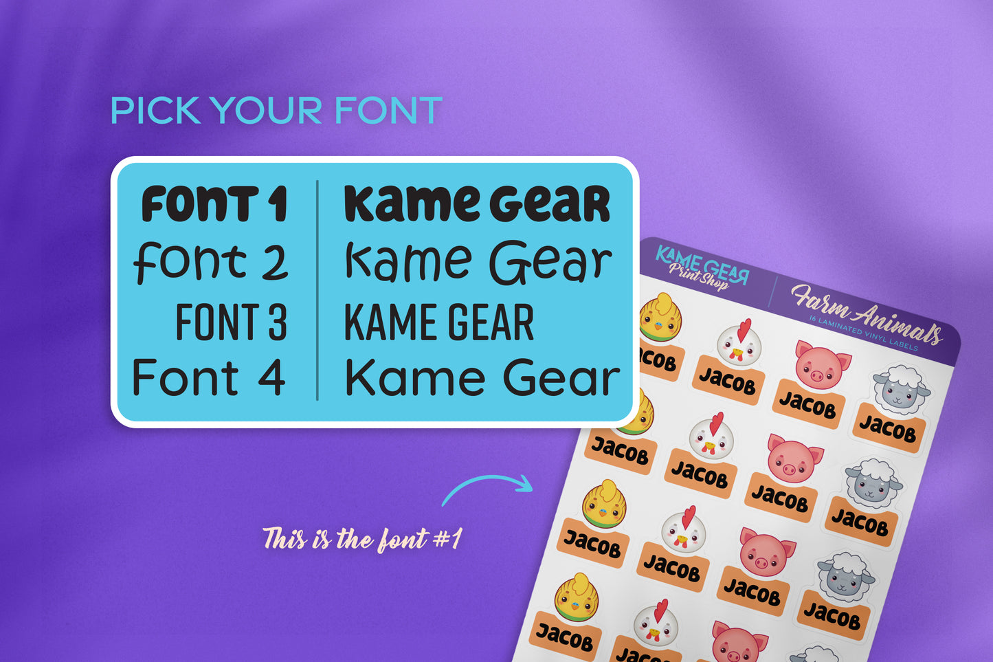 Farm Animals I - Name Labels