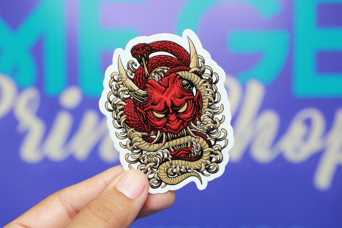 Sticker - Oni Mask