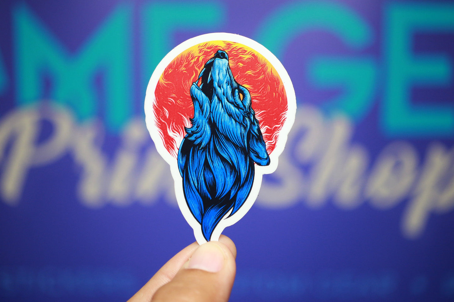 Sticker - Blue Wolf