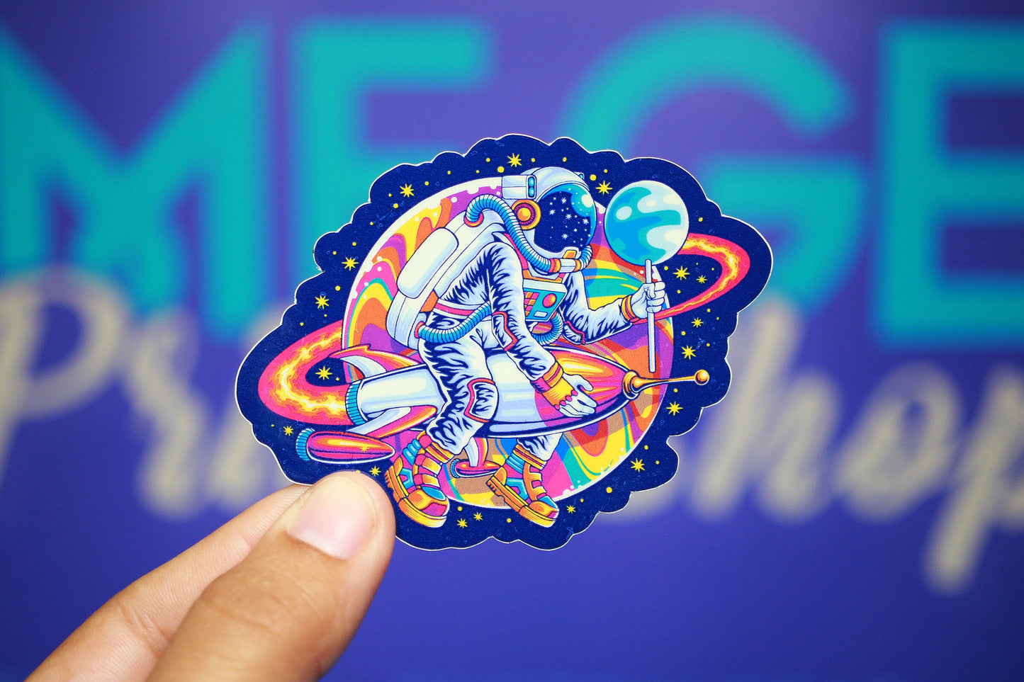 Sticker - Colorful Astronaut