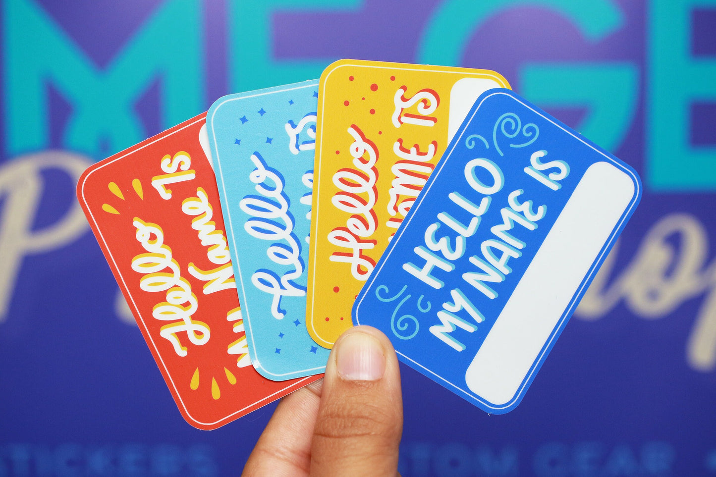 Hello, my name is (2) - Sticker Pack