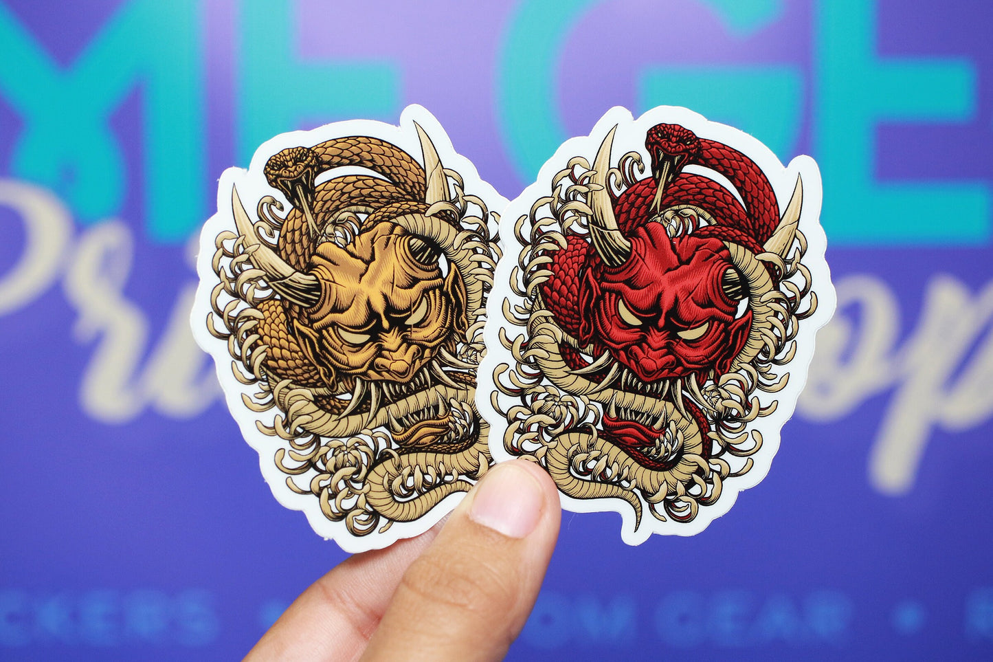 Sticker - Oni Mask