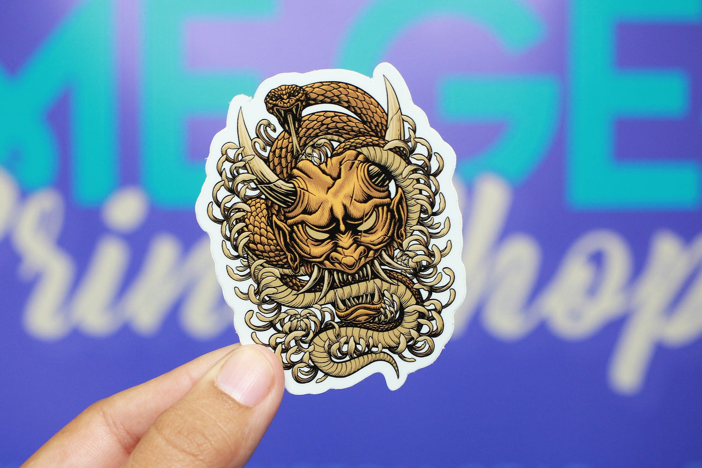 Sticker - Oni Mask