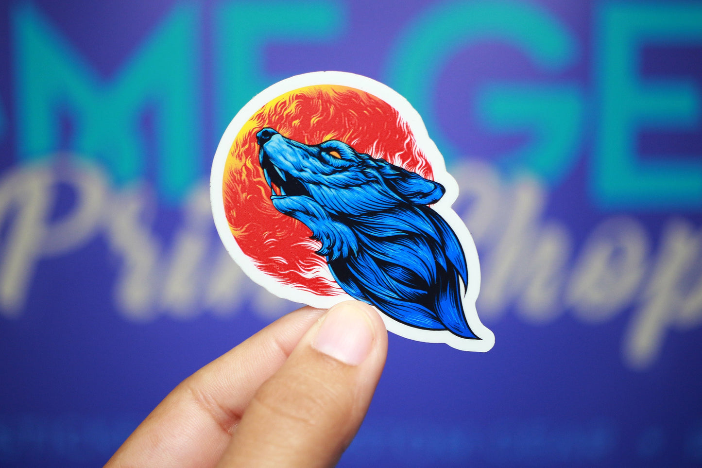 Sticker - Blue Wolf