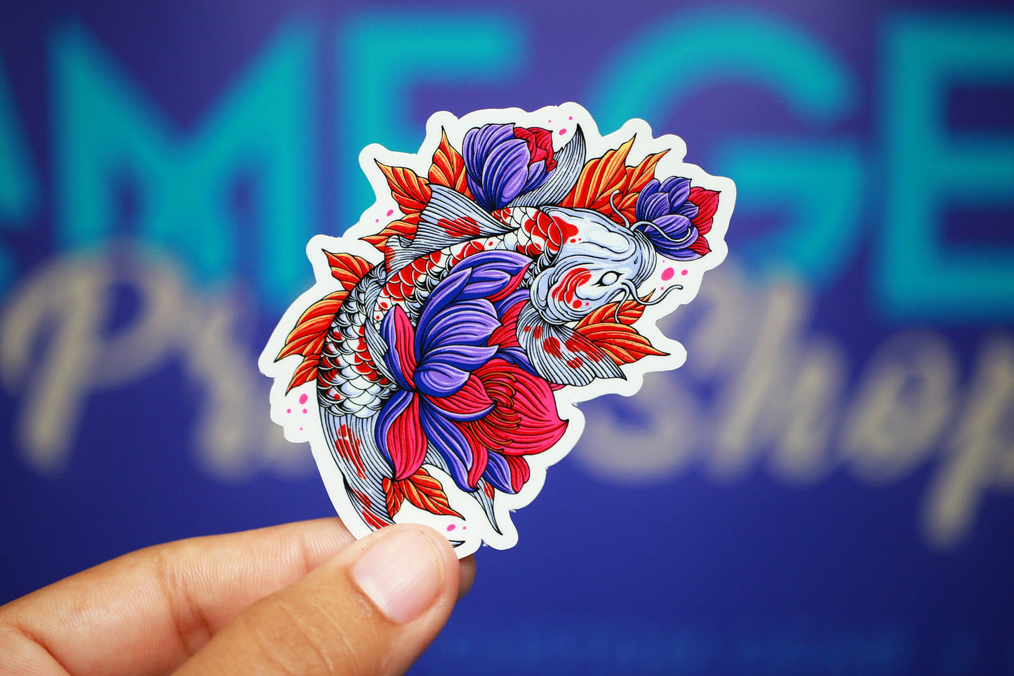 Sticker - Koi Illustration