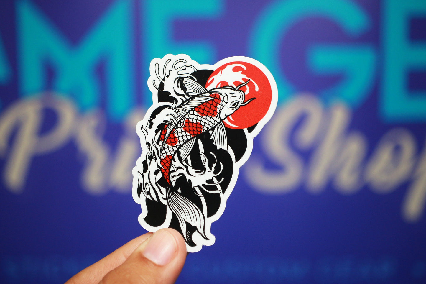 Sticker - Black & Red Koi