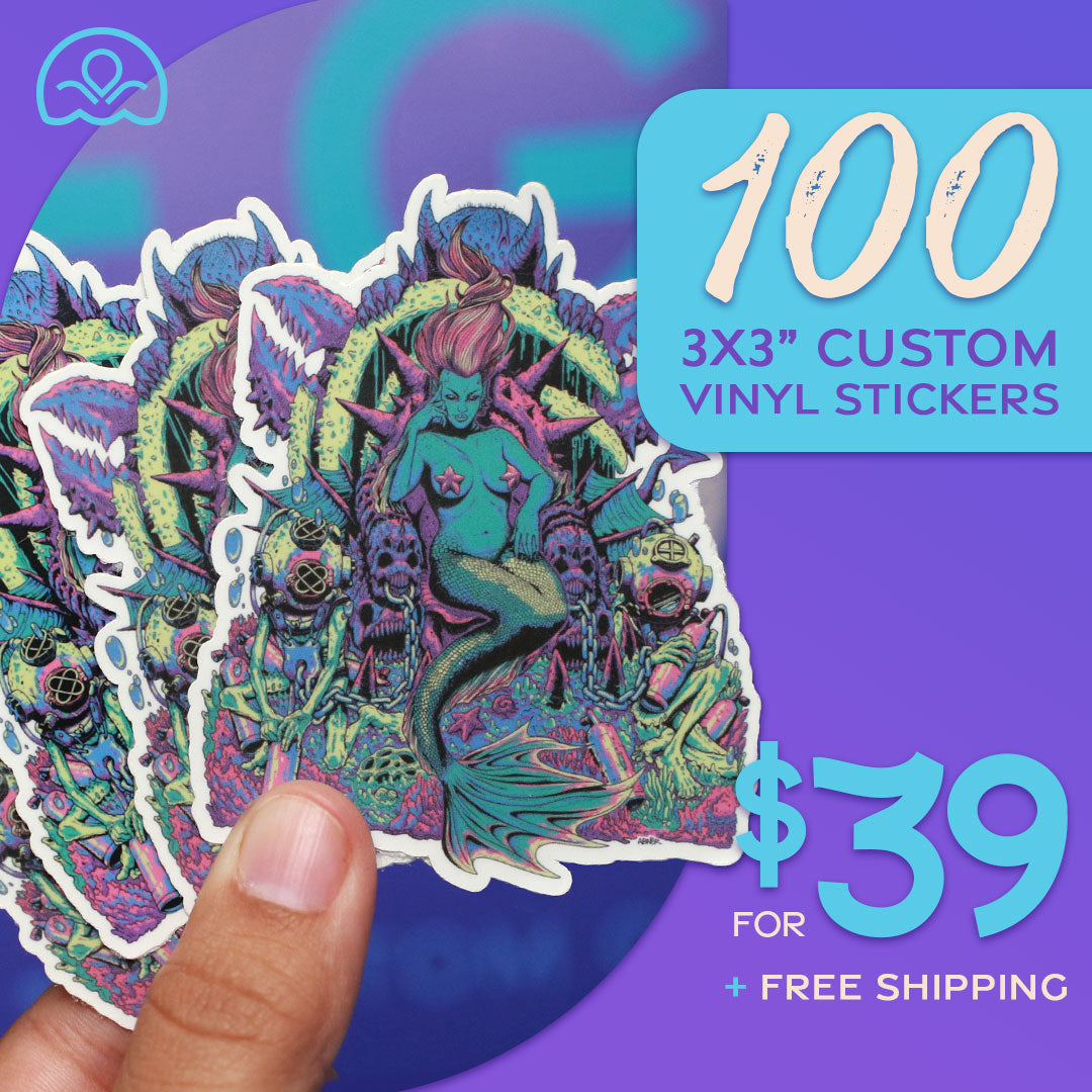 100 Custom 3 inch Vinyl Stickers 