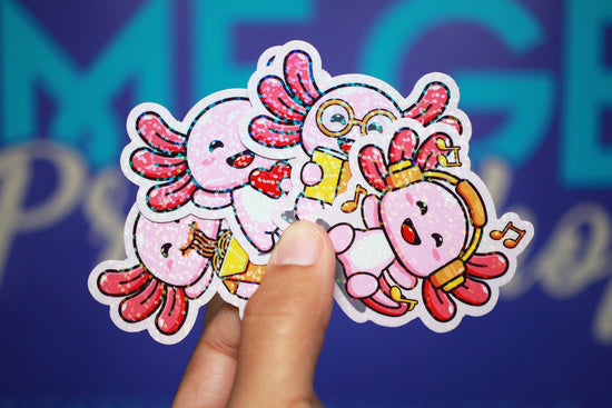 Kawaii Axolotl - Sticker Pack 