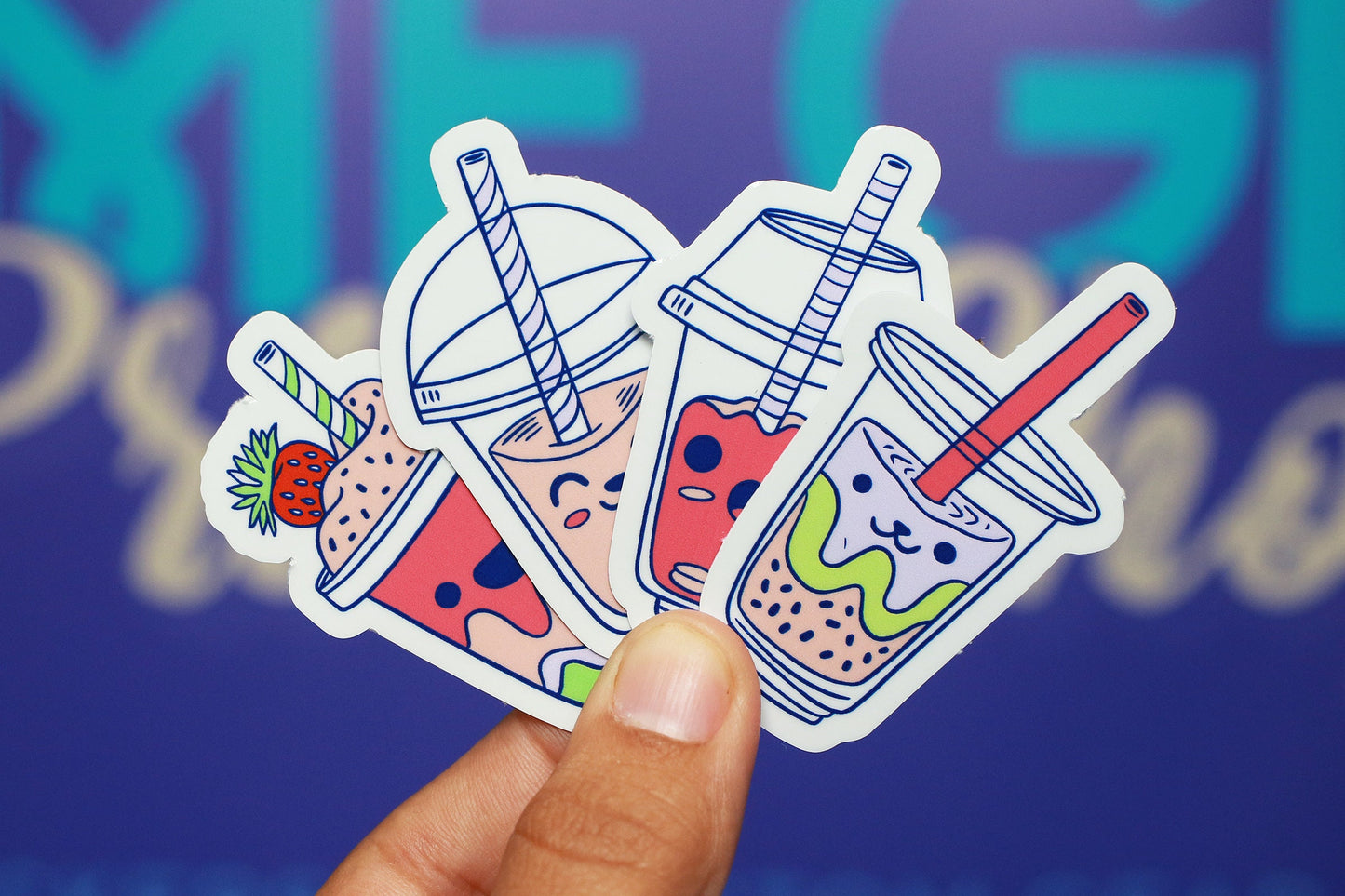 Kawaii Drinks - Sticker Pack 