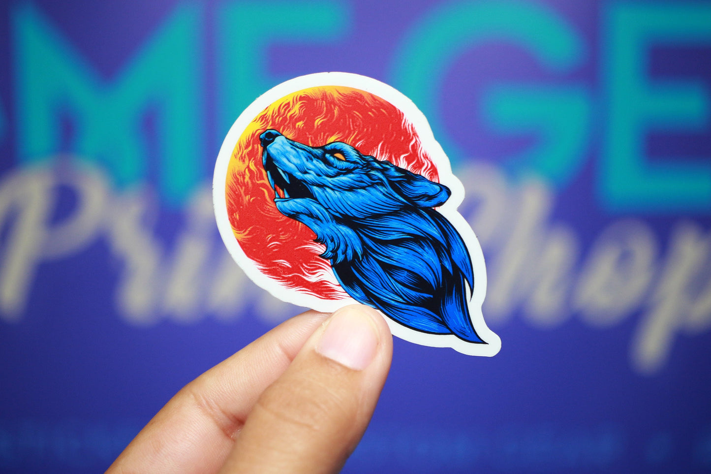 Sticker - Blue Wolf 